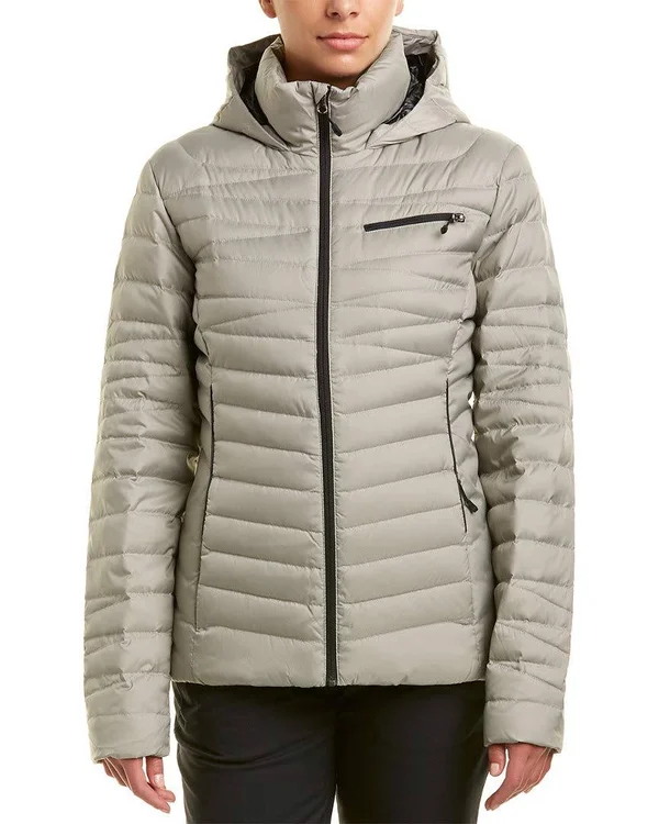 Spyder Women's Timeless Hoody Down Jacket - Alloy/Black, Small