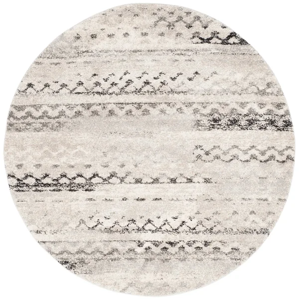 Safavieh RET2136-1180 Retro Cream, Grey Area Rug - 8& x 8& Round
