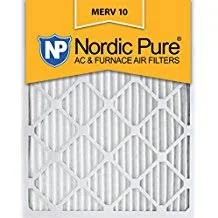 Nordic Pure 20x24x1 Pleated MERV 10 Plus Carbon AC Furnace Filters Qty 3