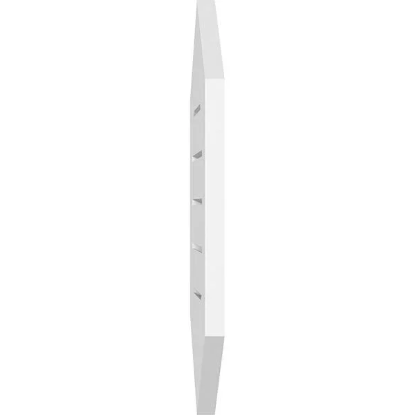 Ekena Millwork GVPVP34X3801SF-10 34x22W x 38x22H Vertical Peaked Surface Mount PVC Gable Vent 10/12 Pitch: Functional, w/ 3-1/2x