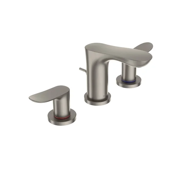 Toto Go Two Handle Widespread 1.2 GPM Bathroom Sink Faucet - Brushed Nickel - TLG01201U#BN