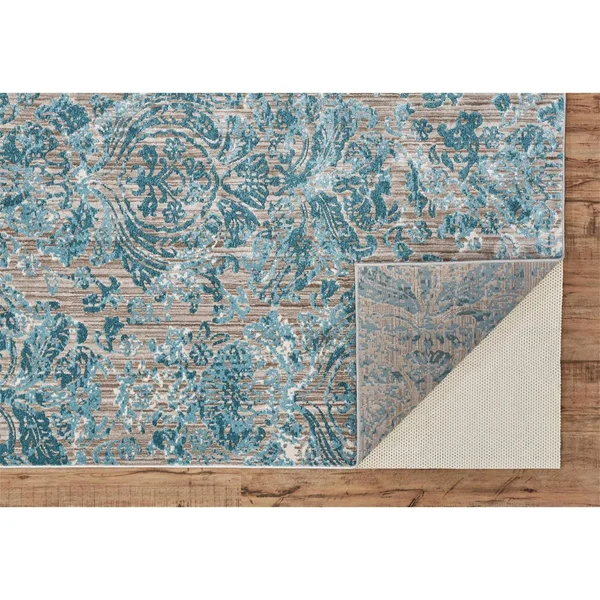 Feizy Keats 3475F Aqua 6&7x22 x 9&6x22 Area Rug