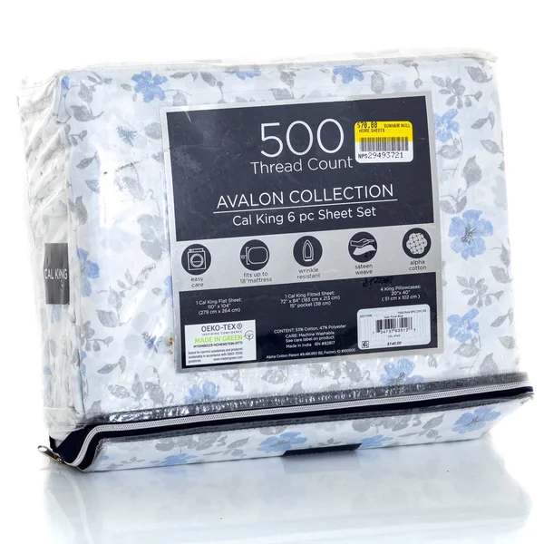 Sunham Avalon 500 TC Sateen 6-Pc Sheet Set Cal-King