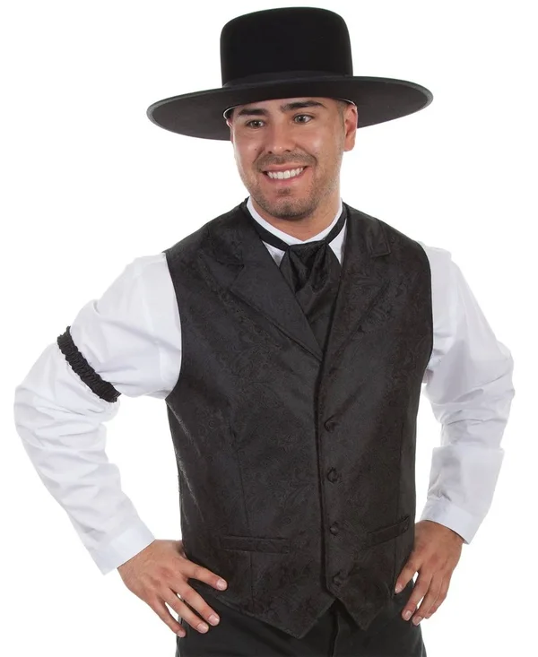 Scully Old West Vest Mens Paisley Formal Polyester RW093