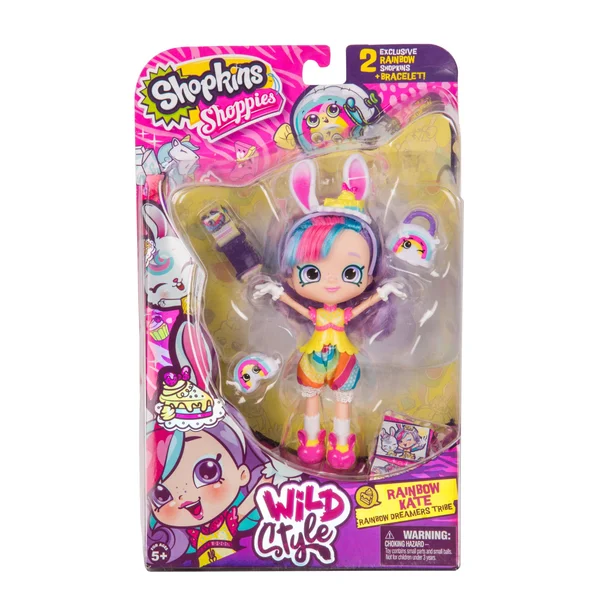 Shopkins Shoppies Wild Style Rainbow Kate Doll