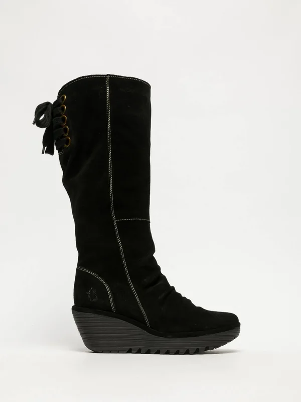 Fly London Yust Suede Wedge Boot