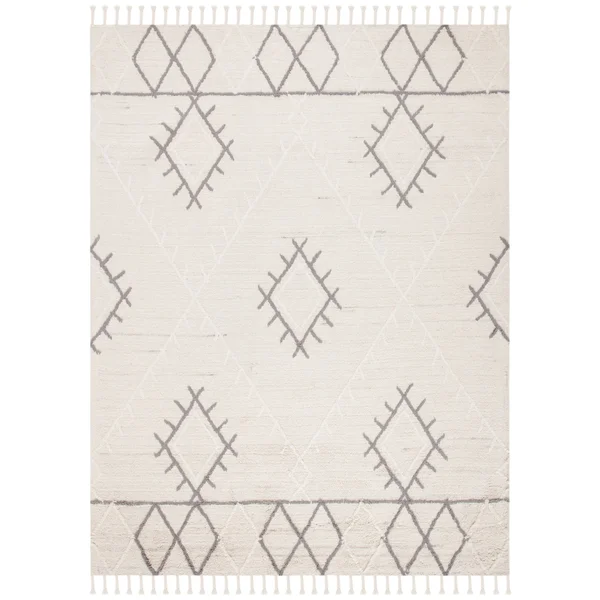 Safavieh Casablanca Rug Collection CSB453A - Ivory, Grey - 6& x 6& Square
