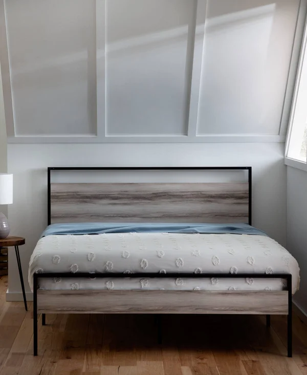 Dream Collection Platform Bed Frame - Full - Gray Brown