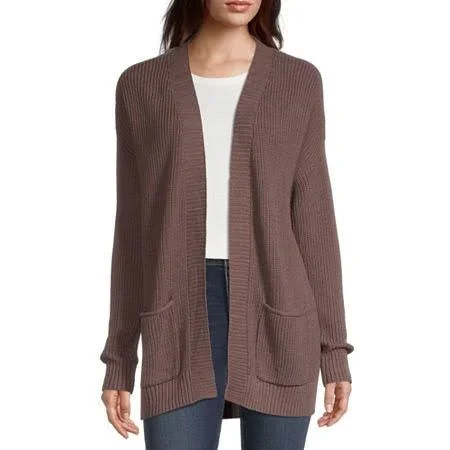 A.N.A Womens Cardigan, Small, Brown