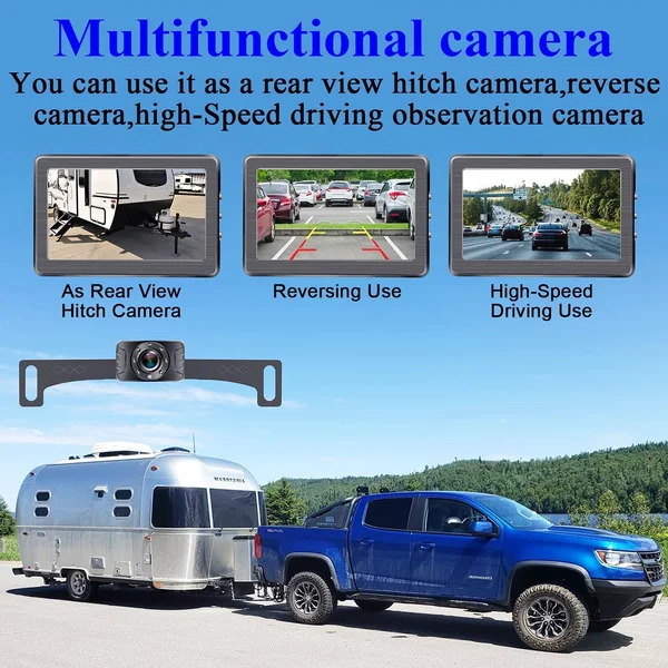 DoHonest HD 1080p Digital Wireless Backup Camera Kit with 5 inch TFT Monitor for Trucks, cars, suvs, vans, campers Rear View Camera