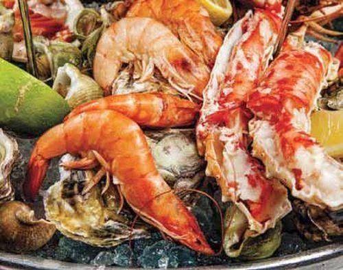 Matfer Bourgeat 713745 Stainless Steel Seafood Tray - 17 3/4-Inch, Gray