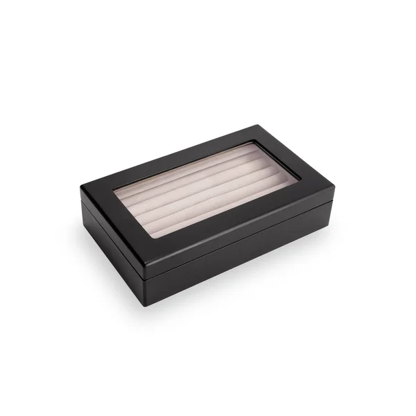Wood Cufflink Box - Black