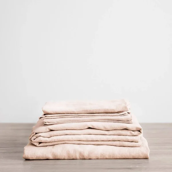 CULTIVER Linen Sheet Set Size: King, Color: Blush