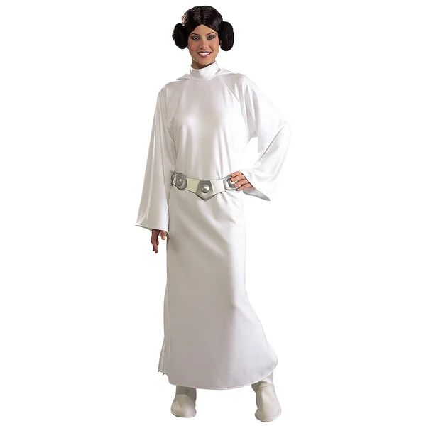 Rubie&s Costume Women’s Princess Leia Deluxe Halloween Costume - White, OS