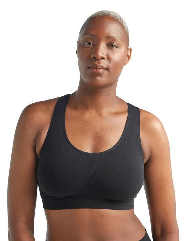 Icebreaker Anatomica Seamless Sport Bra Black Women S