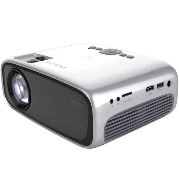 Philips - NeoPix Easy+ LCD Mini Projector - Black/Silver