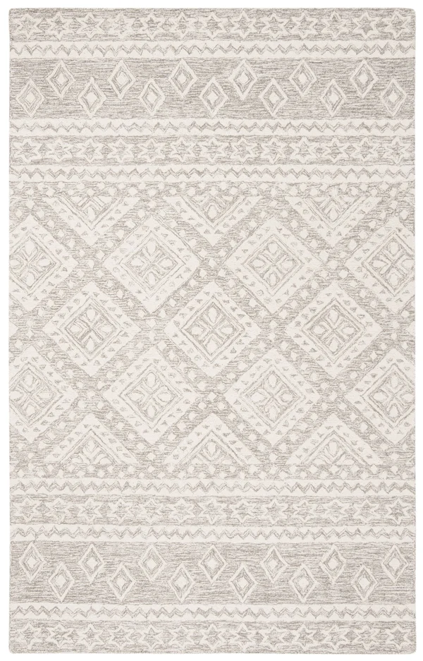 Safavieh Micro-Loop MLP501F 2&6x22 x 4&0x22 Grey, Ivory Area Rug