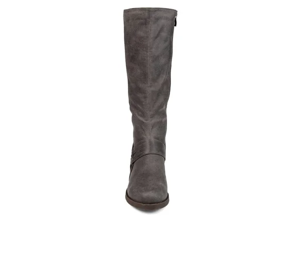 Journee Collection Meg Extra Wide Calf Boot, Women's, Grey, Size 7.5, Boots