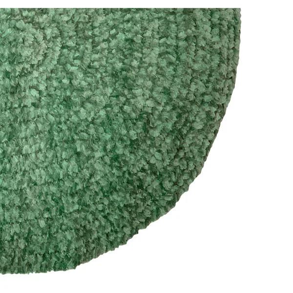 Better Trends Chenille Braid Collection Durable Stain Resistant Reversible Diluth Green 42 in. x 66 in. Oval Solid Polyester Are