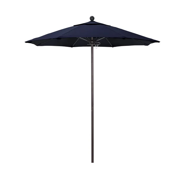 California Umbrella Venture 7.5& Bronze Market Umbrella in Navy