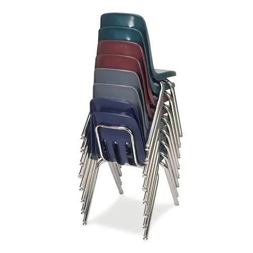 9000 Series Classroom Chairs - 16x22 Seat Height, Squash/Chrome, 4/Carton