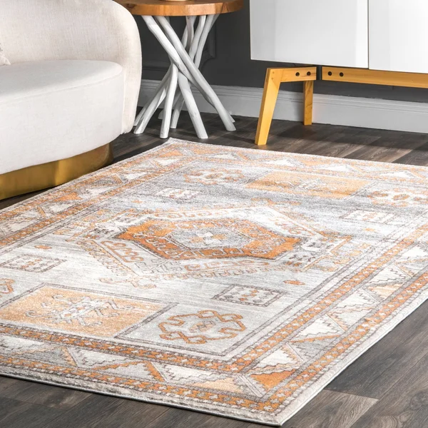 nuLOOM Vintage Paula Tribal Orange 3 ft. x 5 ft. Area Rug