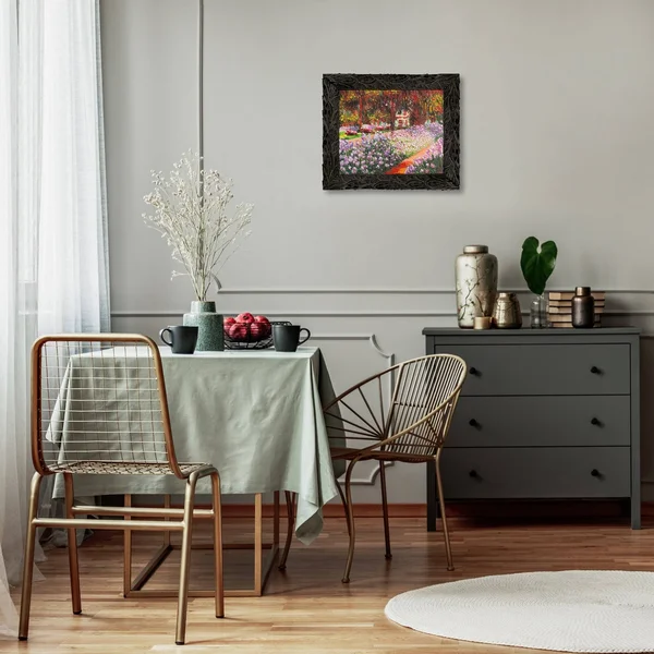 Overstock Art Artist&s Garden at Giverny with Feathered Ebony Frame - 11.24x22 x 13.24x22 in Multi at Nordstrom Rack