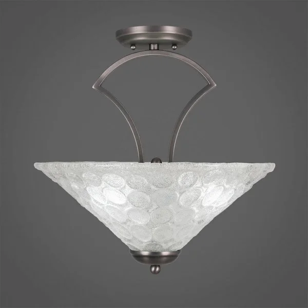 Toltec Lighting 565-GP-411 Zilo - Three Light Semi-Flush Mount