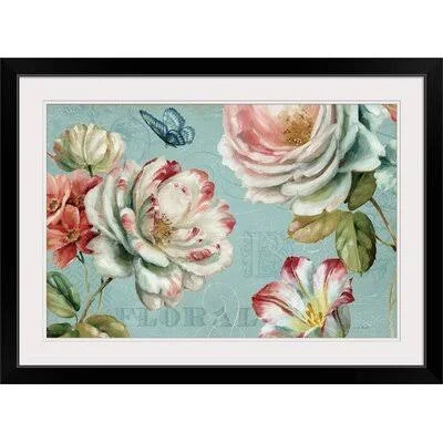 &Spring Romance III& by Lisa Audit Graphic Art Print Great Big Canvas Size: 24x22 H x 32x22 W x 1x22 D - Format: Black Framed