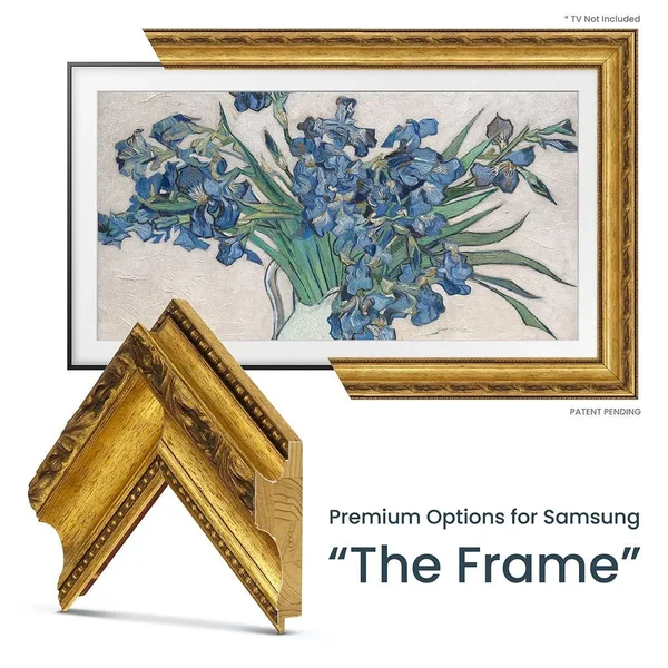 Deco TV Frames Frame for Samsung The Frame 55x22 TV (Ornate Gold)
