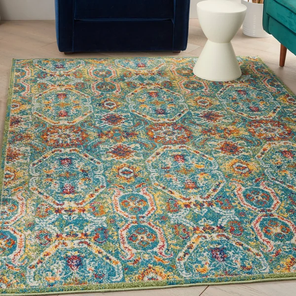 Nourison Allur ALR05 Area Rug - Red Multicolor, 9& x 12&