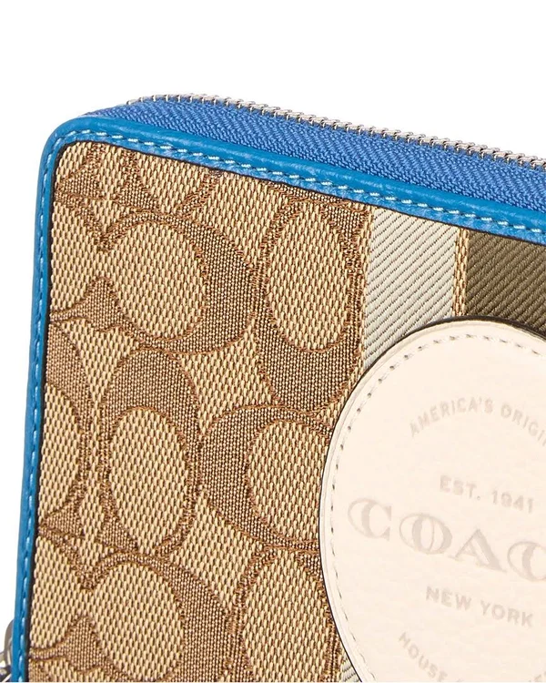 Coach Dempsey Accordion Zip Canvas Wallet