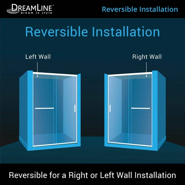 DreamLine SHDR-0948720-01 Infinity-Z Frameless Sliding Shower DOOR - 44 to 48-Inch, Chrome Finish