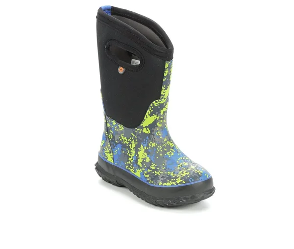 Bogs Youth Classic Micro Camo Boot - 4 - Blue Multi