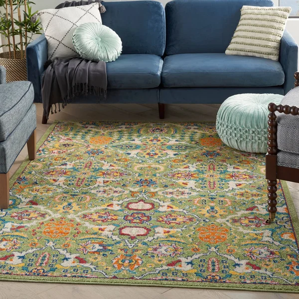 Nourison Allur ALR03 Area Rug, Navy Multicolor, 9& x 12&