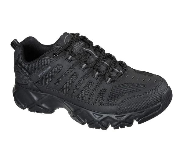 Skechers Men's Relaxed Fit Crossbar Stilholt Hiking Shoe, Black/Black