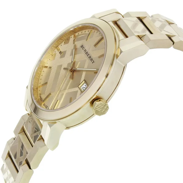 Burberry BU9038 Unisex Swiss Gold Ion-Plated Stainless Steel Watch
