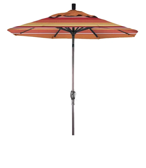 California Umbrella 7.5& Aluminum Market Umbrella Push Tilt Bronze/Sunbrella/Dolce Oasis GSPT758117-56001