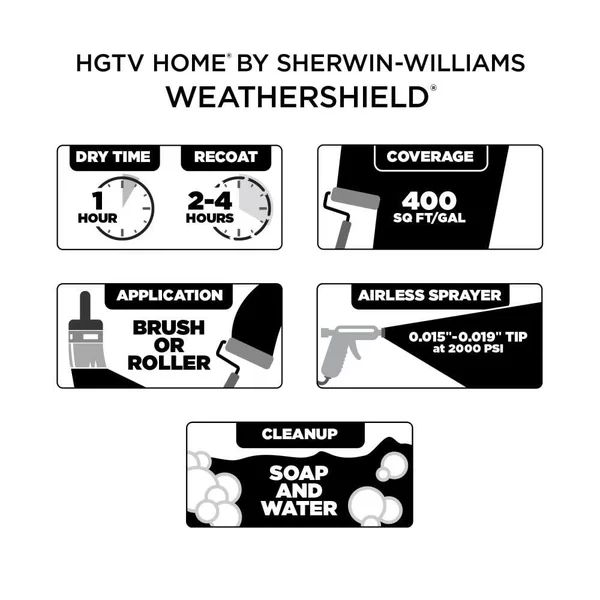 Hgtv Home by Sherwin-Williams WeatherShield Satin Software Hgsw1463 Exterior Paint (5-Gallon), HGSW1463-636323