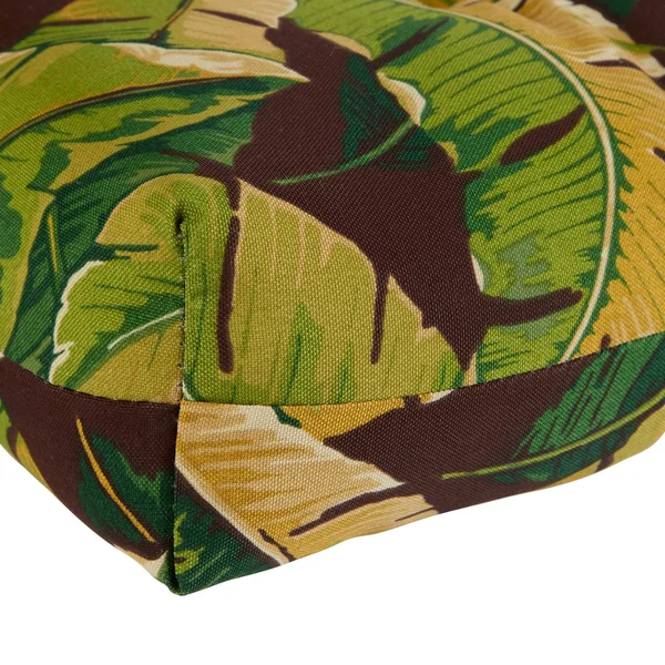 Greendale Home Fashions Outdoor Seat/Back Chair CUSHION, Palm Leaves White, 42 x 21 x 5 inches