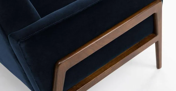 Blue Accent Armchair in Fabric, Article Nord Cascadia Modern Furniture