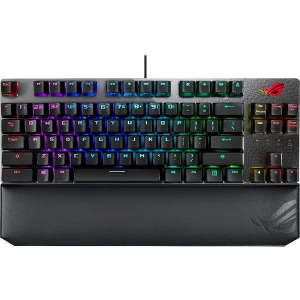 Asus Gray & Black ROG Strix Scope TKL Wired Gaming Mechanical Cherry MX Red Switch Keyboard with Aura Sync Lighting - Each