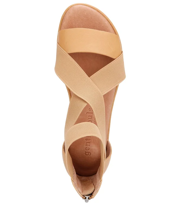 Gentle Souls by Kenneth Cole Women's Break Elastic Sandals - Black