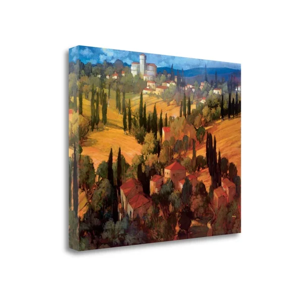 Tangletown Fine Art Tuscan Castle by Philip Craig Painting Print on Wrapped Canvas