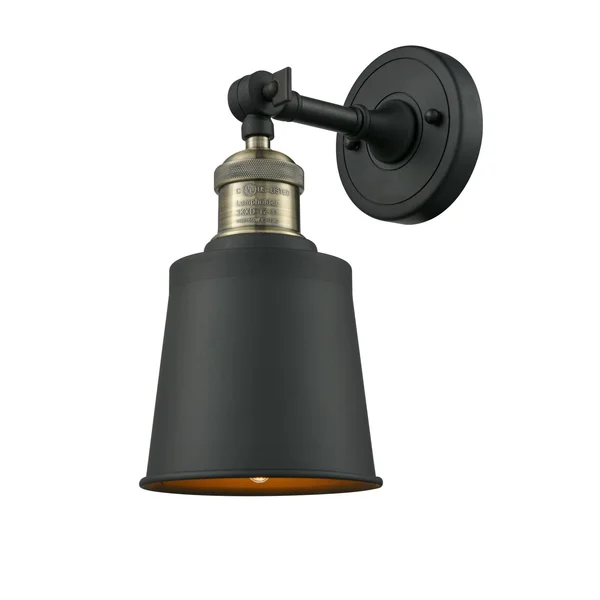 Innovations Lighting Addison 1 Light Sconce 203 BAB M9 BK (Antique Brass)