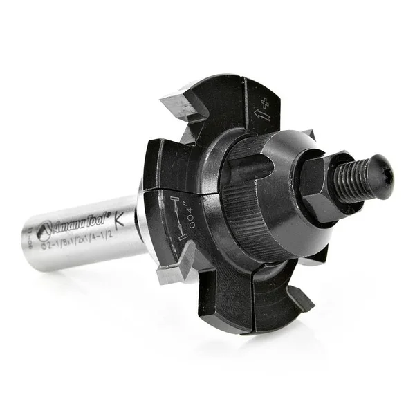 Amana 55500 E-Z Dial Slot Cutter 4 Wing x 2-1/8 Dia x 1/8-1/4 x 1/2 inch Shank