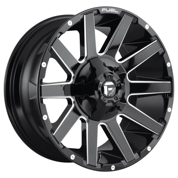 Fuel Contra D615 20x10 Gloss Black Milled 5x4.5 -18 Offset