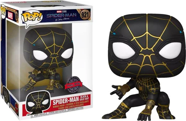 Spider-Man: No Way Home - Spider-Man Black & Gold US Exclusive 10x22 Pop! Vinyl, Ozzie Collectables