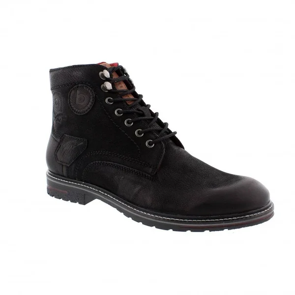 Bugatti Ringo 321-34534-3500-1000 Black Leather 44 EU Mens Ankle Boots