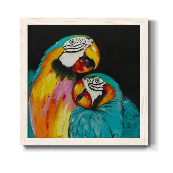 Painted Elephant II - Picture Frame Graphic Art on Canvas Dakota Fields Format: White Framed Canvas - Size: 31.5x22 H x 31.5x22 W